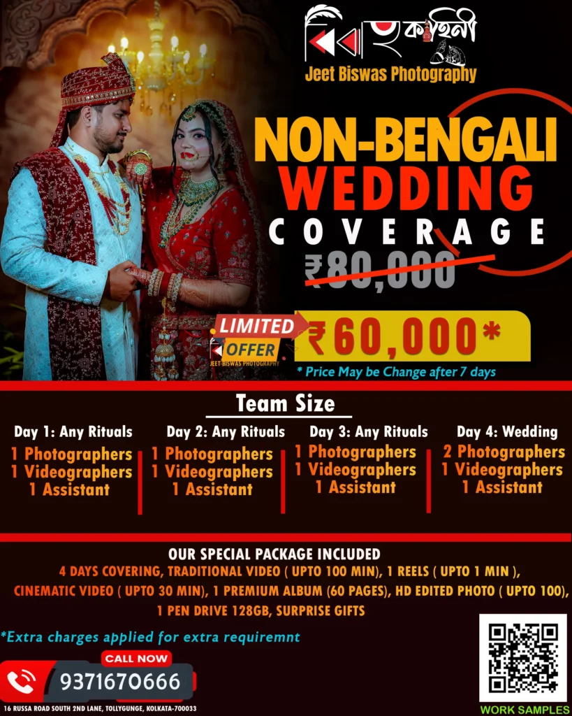 wedding photographers in kolkata with price