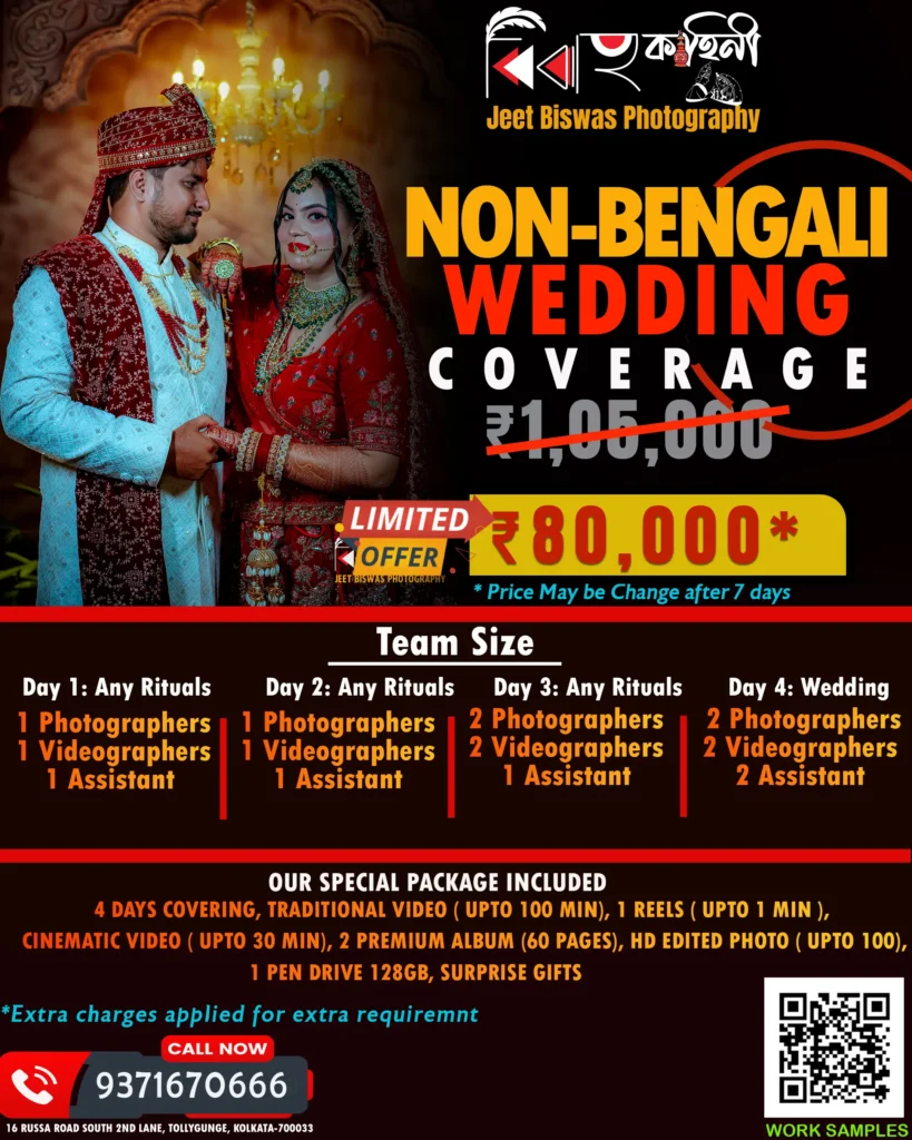 wedding photographers in kolkata with price