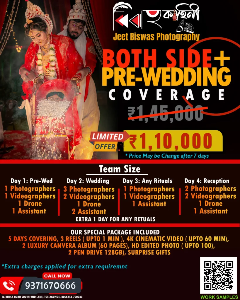 wedding photographers in kolkata with price