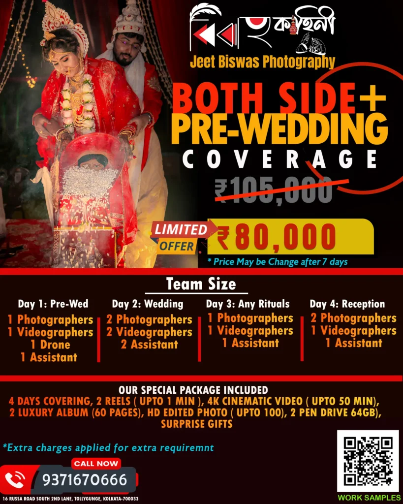 wedding photographers in kolkata with price