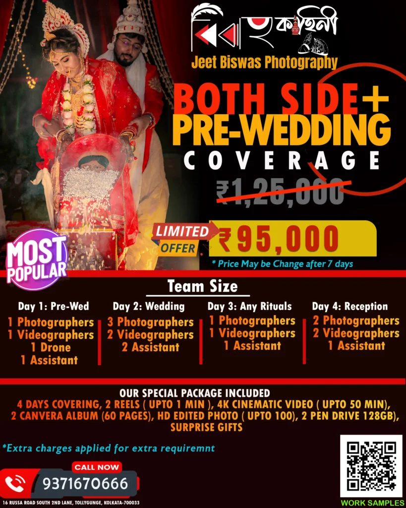 wedding photographers in kolkata with price