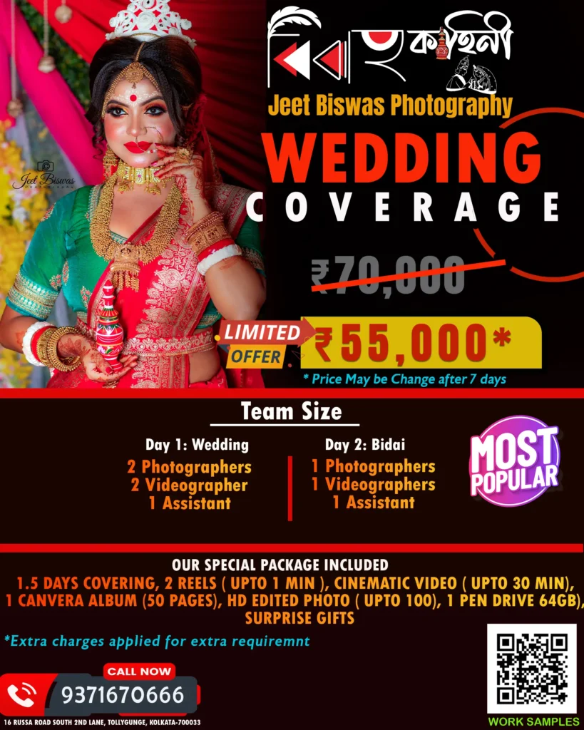 wedding photographers in kolkata with price